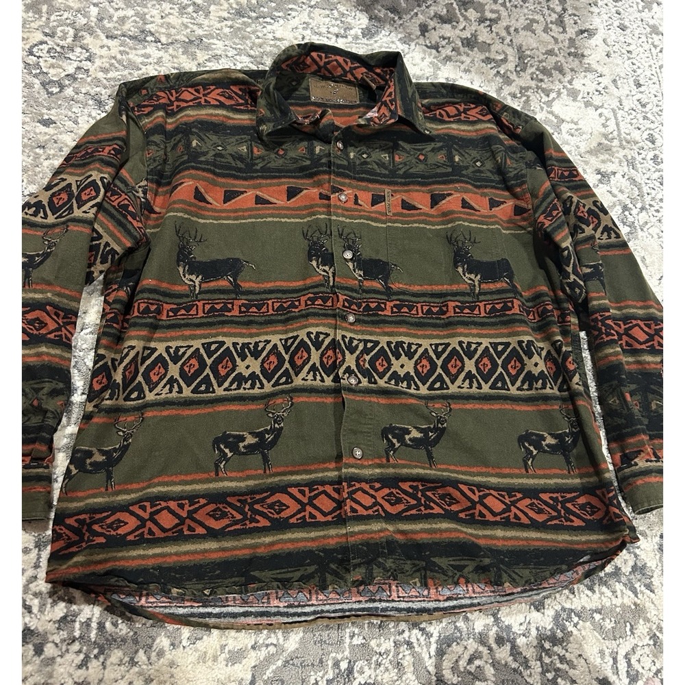 North River Outfitters Men's Long Sleeve Deer‎ Shirt Size Xl